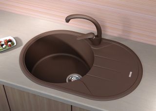 Кухонная мойка Florentina Лотос 780 серый шёлк